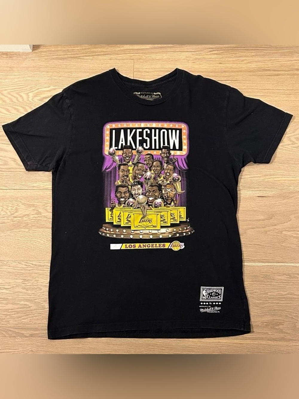 Mitchell & Ness Black Lakers Lakeshow Graphic Tee